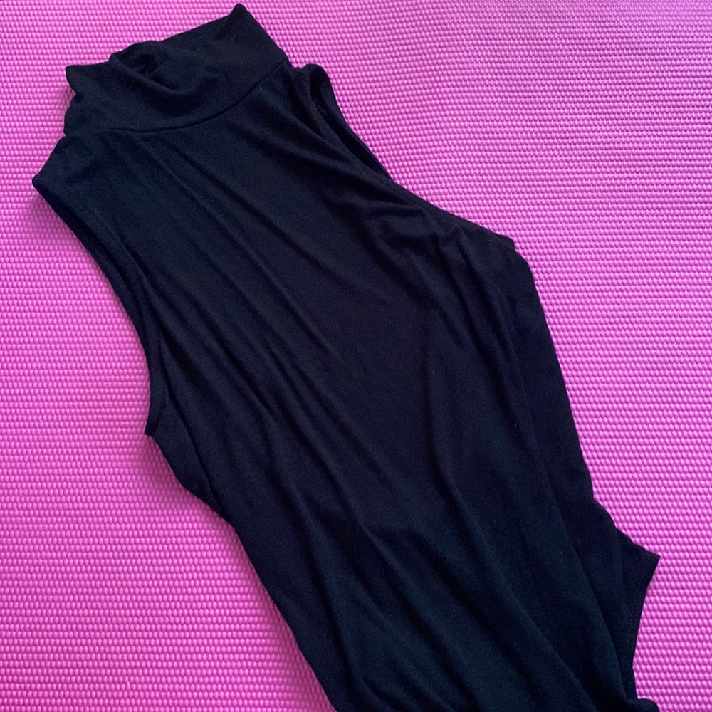 Open back high neck bodysuit